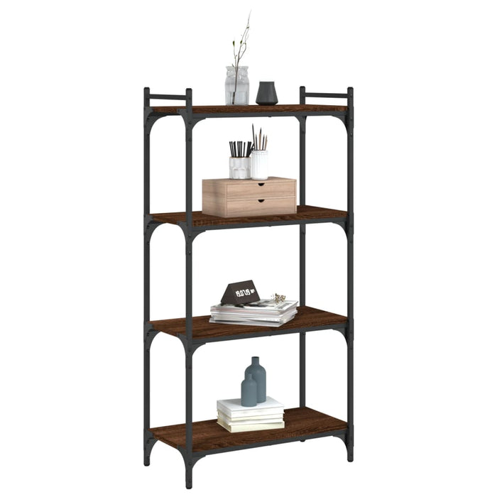 Bibliotecă 4 niveluri, stejar maro 60x30x120 cm, lemn prelucrat WALTI