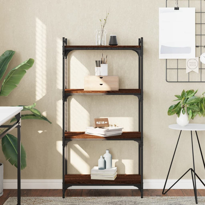 Bibliotecă 4 niveluri, stejar maro 60x30x120 cm, lemn prelucrat WALTI