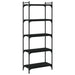 Bibliotecă cu 5 niveluri, negru, 60x30x154 cm, lemn prelucrat - WALTI WALTI
