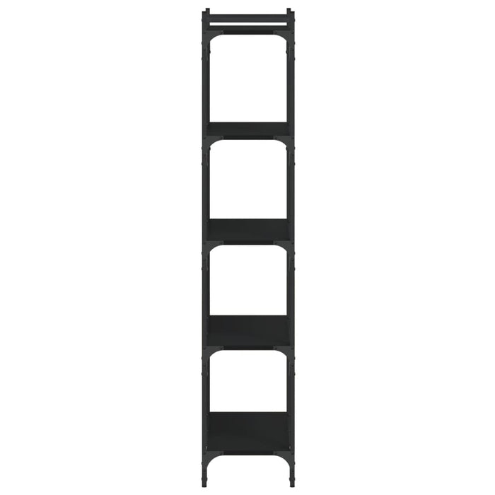 Bibliotecă cu 5 niveluri, negru, 60x30x154 cm, lemn prelucrat - WALTI WALTI