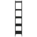Bibliotecă cu 5 niveluri, negru, 60x30x154 cm, lemn prelucrat - WALTI WALTI