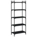 Bibliotecă cu 5 niveluri, negru, 60x30x154 cm, lemn prelucrat - WALTI WALTI