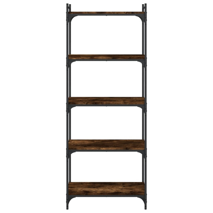 Bibliotecă 5 niveluri stejar afumat 60x30x154 cm lemn prelucrat WALTI