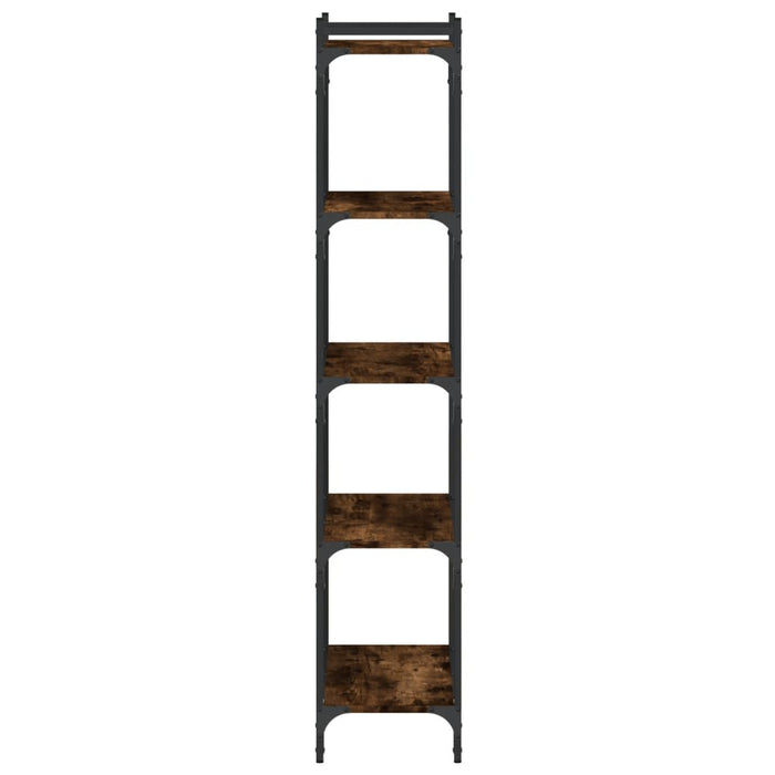 Bibliotecă 5 niveluri stejar afumat 60x30x154 cm lemn prelucrat WALTI