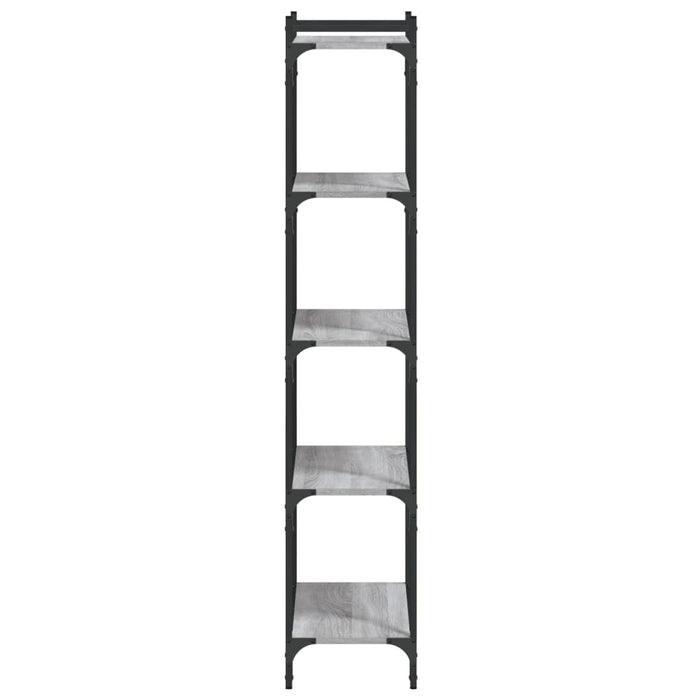 Bibliotecă cu 5 niveluri gri sonoma 60x30x154 cm lemn prelucrat - WALTI WALTI
