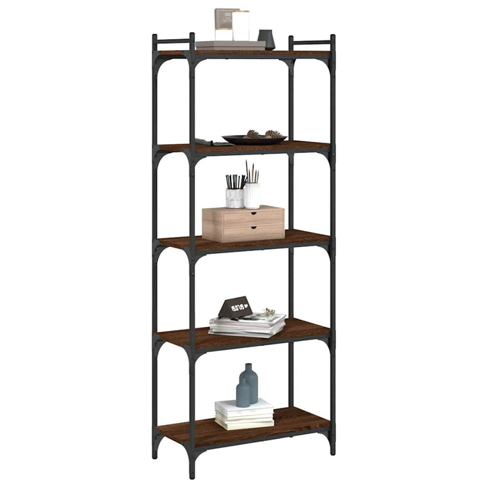 Bibliotecă 5 niveluri, stejar maro 60x30x154 cm, lemn prelucrat WALTI