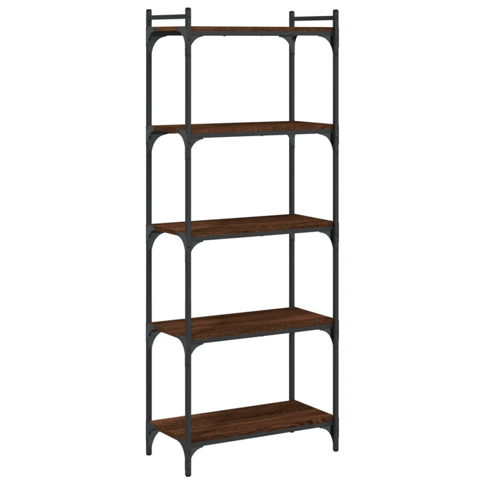 Bibliotecă 5 niveluri, stejar maro 60x30x154 cm, lemn prelucrat WALTI