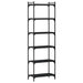 Bibliotecă cu 6 niveluri, negru, 60x30x188 cm, lemn prelucrat - WALTI WALTI
