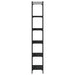 Bibliotecă cu 6 niveluri, negru, 60x30x188 cm, lemn prelucrat - WALTI WALTI