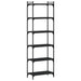 Bibliotecă cu 6 niveluri, negru, 60x30x188 cm, lemn prelucrat - WALTI WALTI