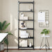 Bibliotecă cu 6 niveluri, negru, 60x30x188 cm, lemn prelucrat - WALTI WALTI
