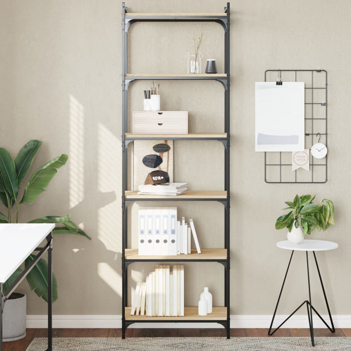 Bibliotecă 6 niveluri stejar sonoma 60x30x188 , lemn prelucrat WALTI