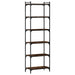 Bibliotecă 6 niveluri, stejar maro 60x30x188 cm, lemn prelucrat - WALTI WALTI