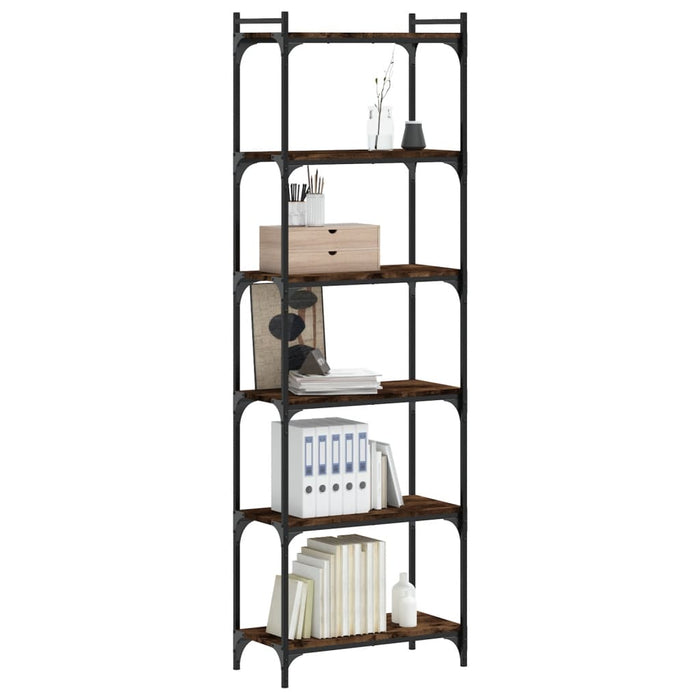 Bibliotecă 6 niveluri, stejar maro 60x30x188 cm, lemn prelucrat - WALTI WALTI
