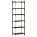 Bibliotecă 6 niveluri, stejar maro 60x30x188 cm, lemn prelucrat - WALTI WALTI