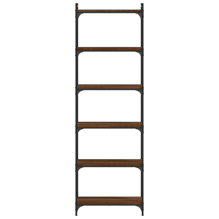 Bibliotecă 6 niveluri, stejar maro 60x30x188 cm, lemn prelucrat - WALTI WALTI