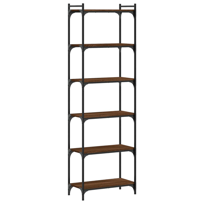 Bibliotecă 6 niveluri, stejar maro 60x30x188 cm, lemn prelucrat - WALTI WALTI