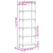 Bibliotecă 6 niveluri, stejar maro 60x30x188 cm, lemn prelucrat - WALTI WALTI