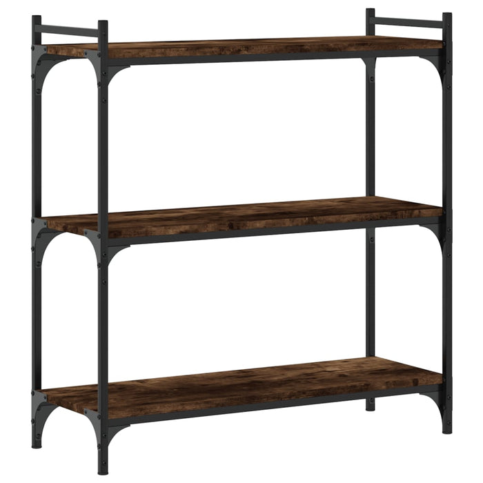 Bibliotecă 3 niveluri stejar afumat 80x30x86 cm, lemn prelucrat - WALTI WALTI