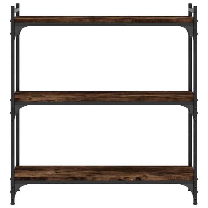 Bibliotecă 3 niveluri stejar afumat 80x30x86 cm, lemn prelucrat - WALTI WALTI