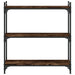 Bibliotecă 3 niveluri stejar afumat 80x30x86 cm, lemn prelucrat - WALTI WALTI