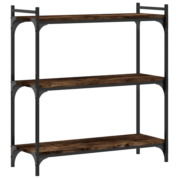 Bibliotecă 3 niveluri stejar afumat 80x30x86 cm, lemn prelucrat - WALTI WALTI