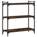Bibliotecă 3 niveluri stejar afumat 80x30x86 cm, lemn prelucrat - WALTI WALTI