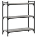 Bibliotecă cu 3 niveluri gri sonoma 80x30x86 cm, lemn prelucrat - WALTI WALTI