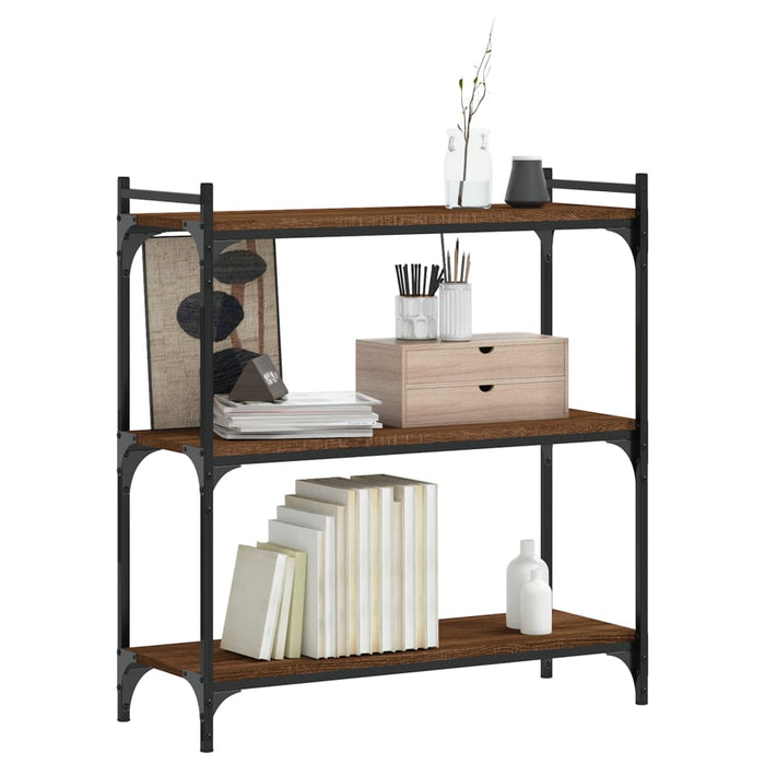Bibliotecă 3 niveluri, stejar maro 80x30x86 cm, lemn prelucrat - WALTI WALTI