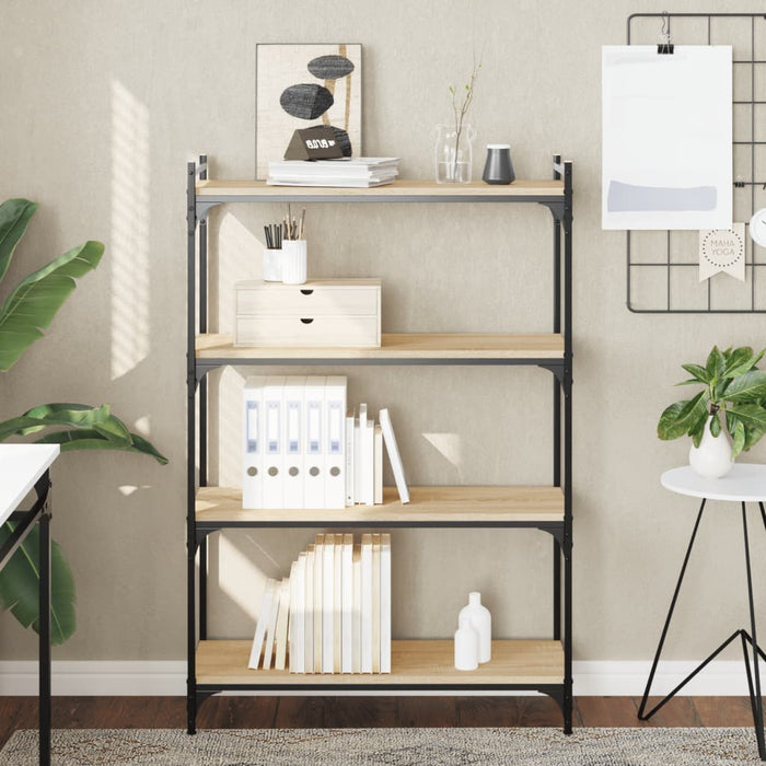 Bibliotecă 4 niveluri stejar sonoma 80x30x120 cm lemn prelucrat WALTI