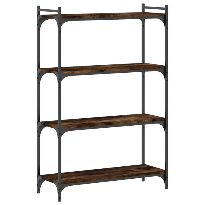 Bibliotecă 4 niveluri stejar afumat 80x30x120 cm lemn prelucrat WALTI