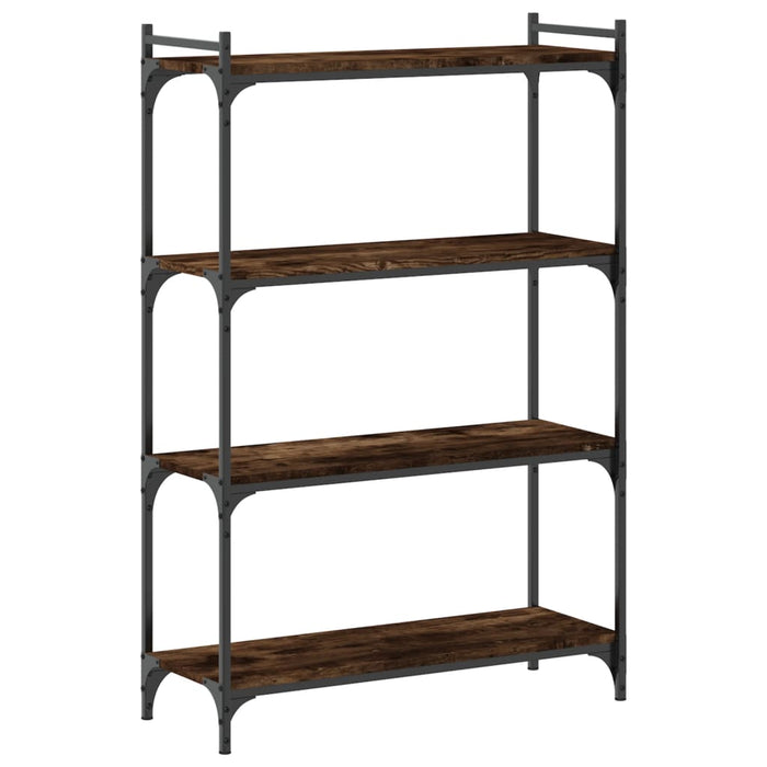Bibliotecă 4 niveluri stejar afumat 80x30x120 cm lemn prelucrat WALTI