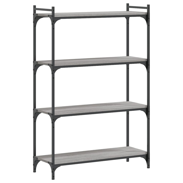 Bibliotecă cu 4 niveluri gri sonoma 80x30x120 cm lemn prelucrat - WALTI WALTI