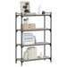 Bibliotecă cu 4 niveluri gri sonoma 80x30x120 cm lemn prelucrat - WALTI WALTI