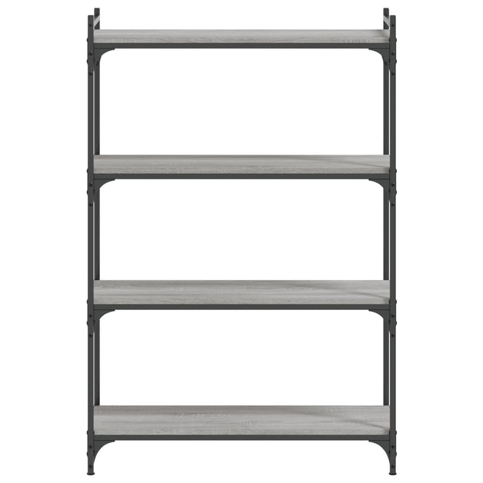 Bibliotecă cu 4 niveluri gri sonoma 80x30x120 cm lemn prelucrat - WALTI WALTI