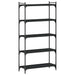 Bibliotecă cu 5 niveluri, negru, 80x30x154 cm, lemn prelucrat - WALTI WALTI