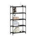 Bibliotecă cu 5 niveluri, negru, 80x30x154 cm, lemn prelucrat - WALTI WALTI