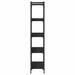 Bibliotecă cu 5 niveluri, negru, 80x30x154 cm, lemn prelucrat - WALTI WALTI