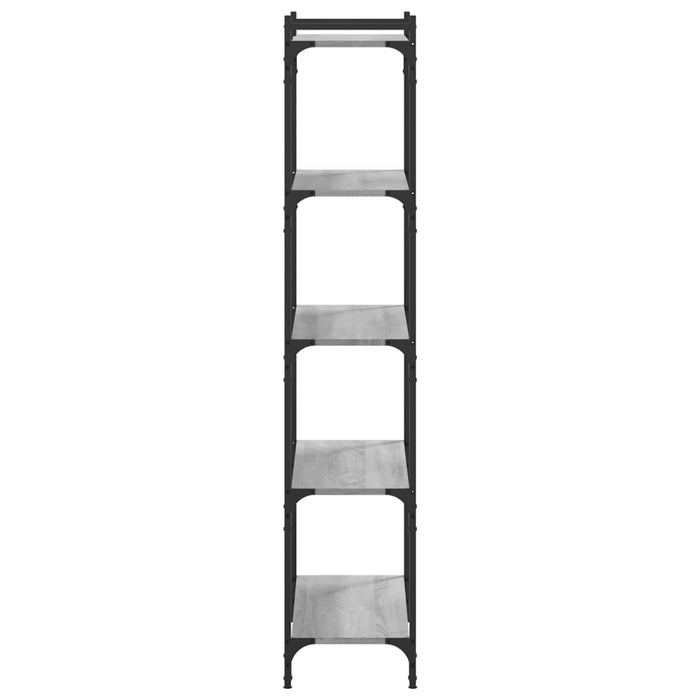 Bibliotecă cu 5 niveluri gri sonoma 80x30x154 cm lemn prelucrat - WALTI WALTI