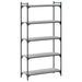 Bibliotecă cu 5 niveluri gri sonoma 80x30x154 cm lemn prelucrat - WALTI WALTI