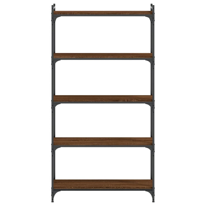 Bibliotecă 5 niveluri, stejar maro 80x30x154 cm, lemn prelucrat WALTI