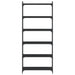 Bibliotecă cu 6 niveluri, negru, 80x30x188 cm, lemn prelucrat - WALTI WALTI