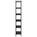 Bibliotecă cu 6 niveluri, negru, 80x30x188 cm, lemn prelucrat - WALTI WALTI