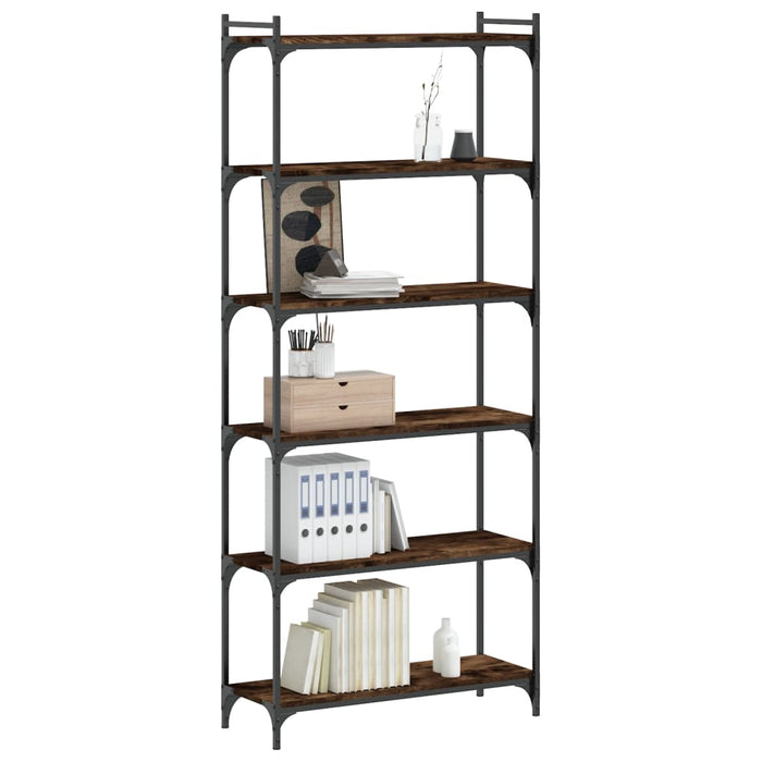 Bibliotecă 6 niveluri, stejar maro 80x30x188 cm, lemn prelucrat WALTI