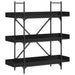 Bibliotecă cu 3 niveluri, negru, 100x33x108,5 cm lemn prelucrat - WALTI WALTI