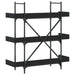 Bibliotecă cu 3 niveluri, negru, 100x33x108,5 cm lemn prelucrat - WALTI WALTI