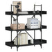 Bibliotecă cu 3 niveluri, negru, 100x33x108,5 cm lemn prelucrat - WALTI WALTI
