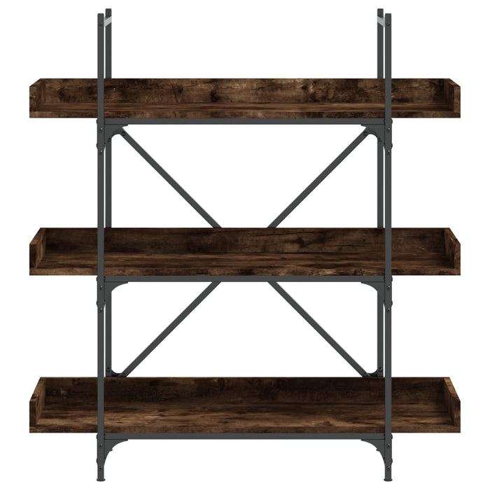 Bibliotecă 3 niveluri, stejar fumuriu, 100x33x108,5 cm, lemn - WALTI WALTI