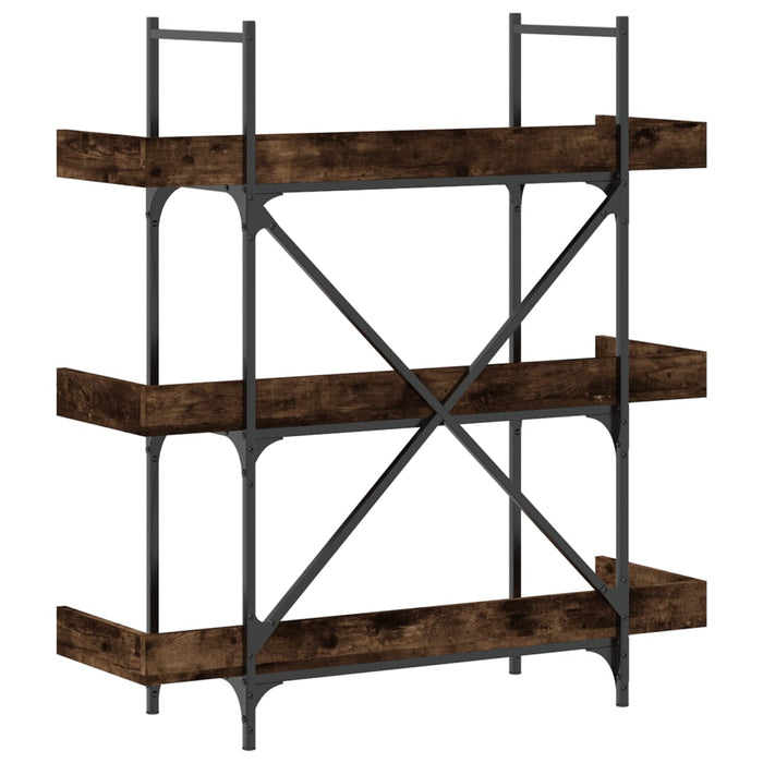 Bibliotecă 3 niveluri, stejar fumuriu, 100x33x108,5 cm, lemn - WALTI WALTI