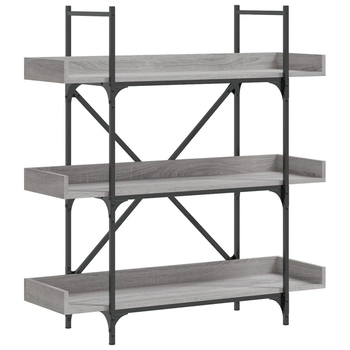 Bibliotecă 3 niveluri gri sonoma 100x33x108,5 cm lemn prelucrat - WALTI WALTI